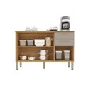 Ver imagem 3 de Balcão Valência 1,20m 3 Portas 2 Gavetas Sallêto:cinamomo/off