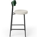 Ver imagem 6 de Kit 04 Banquetas Baixa Cozinha e Sala Jantar Bancada Milão L02 Facto Verde Champagne - lyam decor Ly