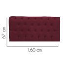 Ver imagem 2 de Painel Cabeceira Estofada Paris 160cm Cama Box Queen Corino Bordo- Mabe Magazine