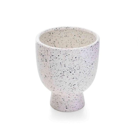 Cachepot Decorativo Em Cerâmica Branco 14x11 Cm - D’Rossi