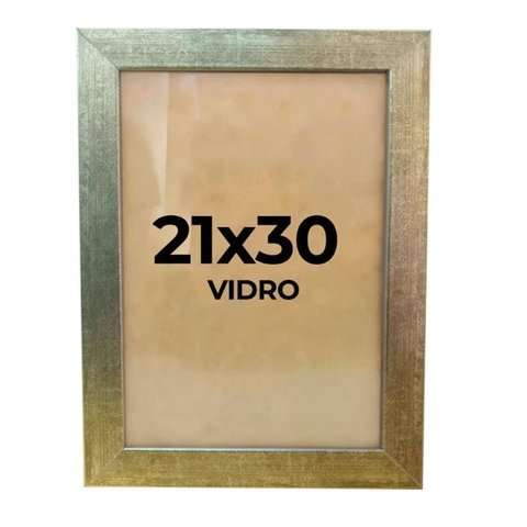 Moldura Quadro A4 21x30 Diploma Certificado Foto com Vidro - Várias Cores
