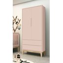 Ver imagem 2 de Guarda-Roupa Retrô 2 Portas Classic New Fosco com Natural - Reller