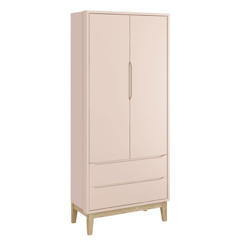 Guarda-Roupa Retrô 2 Portas Classic New Fosco com Natural - Reller