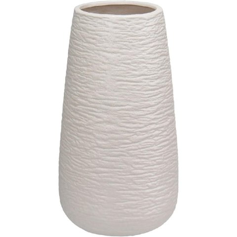 Vaso Decorativo Enfeite Home&Co Cerâmica 25x13x13cm Branco