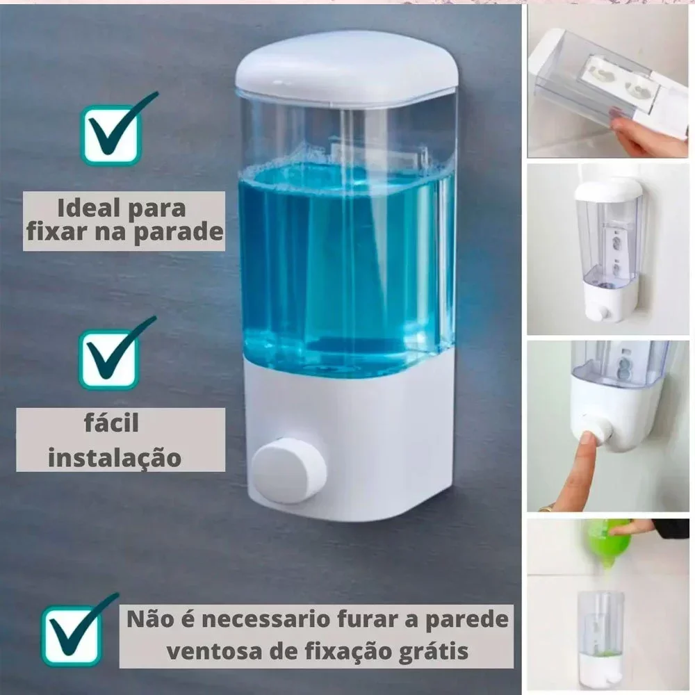 Dispenser de Parede para Sabonete/álcool em Gel 580ml - 2