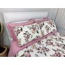 Cobre Leito Queen 3 Peças Manta Microfibra Zono Enxovais Buquê Rosado - 3