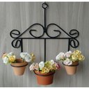 Ver imagem 2 de Suporte em Ferro na Cor Preta para Plantas Retro 3 Vasos