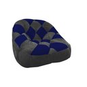 Ver imagem 1 de Poltrona Paloma Escritório Sala Pé Plástico Suede Grafite e Suede Azul Marinho - Dominic Decor