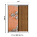 Ver imagem 4 de Guarda-roupa Infantil Madesa Enzo 2 Portas de Correr com Espelho