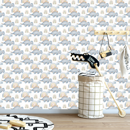 Papel de Parede Adesivo Dinossauro Baby Fundo Off White 15m - 5