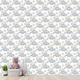 Papel de Parede Adesivo Dinossauro Baby Fundo Off White 15m - 3