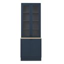 Ver imagem 4 de Cristaleira 80cm 100% MDF Sevilha com Tampo Azul/Órion/Carvalho Nature