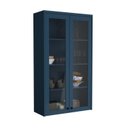 Ver imagem 7 de Cristaleira 80cm 100% MDF Sevilha com Tampo Azul/Órion/Carvalho Nature