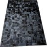 Tapete De Couro preto tingido 1,00x1,50 Com Bordas - 1