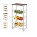 Ver imagem 2 de Fruteira de Chão Cozinha Metal/madeira com Suporte 3 Cestos Branco Malaga
