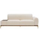Ver imagem 6 de Sofá Molino 3 Lugares 180cm C/mesa Auxiliar Direito Pés Ouro.f Bouclé Off White - Nexta Casa