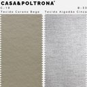 Ver imagem 5 de Kit 02 Poltronas Jade Tressê Pés Palito Corano Bege/Algodão Cinza - Nexta Casa