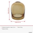 Ver imagem 7 de Vaso Decorativo de Vidro Âmbar 10x8x8cm Enfeite Sala Mesa Estante Aparador