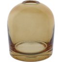 Ver imagem 1 de Vaso Decorativo de Vidro Âmbar 10x8x8cm Enfeite Sala Mesa Estante Aparador
