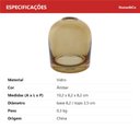 Ver imagem 6 de Vaso Decorativo de Vidro Âmbar 10x8x8cm Enfeite Sala Mesa Estante Aparador