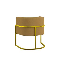 Kit 2 Poltronas + Sofá 2 Lugares Base de Metal Gold Balaqui - 10