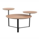 Ver imagem 2 de Mesa de Centro Três Tampos Chanfrado Orgânica Pé Metal Complementos
