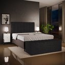 Ver imagem 2 de Calçadeira Recamier Baú para Cama de Casal King Dália 195x50 Cm W01 Linho Chumbo - Lyam Lyam Decor