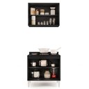 Ver imagem 4 de Armário Aéreo Califórnia e Balcão para Cooktop Flórida Preto - Lumil Móveis
