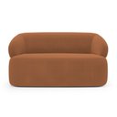 Ver imagem 6 de Kit 02 Poltronas Giratória e 01 Sofá Orgânico Glee 03 Lugares 170cm Bouclê Terracota - Desk