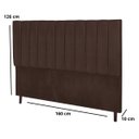 Ver imagem 3 de Cabeceira Estofada Cama Box Queen 160cm Chiara Suede Marrom