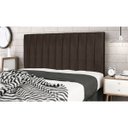 Ver imagem 2 de Cabeceira Estofada Cama Box Queen 160cm Chiara Suede Marrom