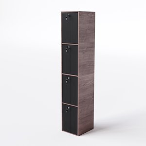 Armário Locker Guarda Volumes 4 Portas com Chave