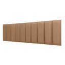 Ver imagem 3 de Cabeceira King Linho Marrom Placa Modulada Estofada Ripada Adesiva