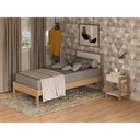 Ver imagem 2 de CamaSolteiro Para Colchão 88 X 188 Cm Cr35008 Amendoa/Branca