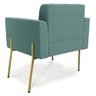Poltrona Sala de Estar Pé de Ferro Dourado Elisa Bouclê Verde Ment D03 - D'rossi - 6