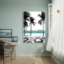 Ver imagem 1 de Quadro Decorativo Ipanema Rio de Janeiro-70x50cm:moldura Branca