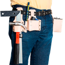 Ver imagem 3 de Cinto para Carpinteiro em Couro Natural com Cinta de Couro Amarelo Claro