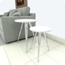 Ver imagem 2 de 2 Mesinhas Lateral De Canto Para Sala e Quarto Redonda C.B