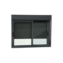 Ver imagem 1 de Janela Alumínio Elite 2F.Moveis c/Persiana Integ.140 x 120 V.Liso Preto Brimak