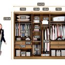Ver imagem 2 de Guarda Roupa 100% Mdf 6 Portas com Espelho Cumaru