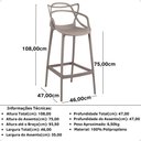 Ver imagem 7 de Kit 20 Banquetas Allegra com Encosto Design Cozinha/bancada - Fendi