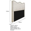 Ver imagem 5 de Cabeceira King Bari P02 195 cm Para Cama Box Bege