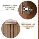 Ver imagem 4 de Gabinete Suspenso Banheiro Noruega 60cm com Cuba e Espelheira Treviso Marrom/Freijó