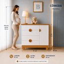 Ver imagem 4 de Cômoda Sapateira para Quarto de Bebê 100% MDF com Porta Apolo