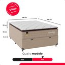 Ver imagem 4 de Cama Box Baú Casal Colchão Comfort Class Pillow Top 138x188 Bege/suede Bege