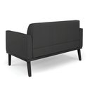 Ver imagem 2 de Sofá Namoradeira com 2 Poltronas Base de Madeira Fixa Preto Marisa Corino D03 - D\'rossi Cor Preto