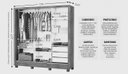 Ver imagem 4 de Guarda Roupa com Espelho e 3 Portas Sapphire -grand Line