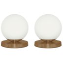 Ver imagem 1 de Kit 2 Luminárias de mesa Globo Orby Cobre Base Redonda