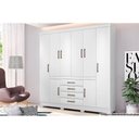 Ver imagem 4 de Guarda Roupa Casal 8 Portas e 4 Gavetas New Realce Branco - Demóbile