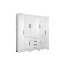 Ver imagem 1 de Guarda Roupa Casal 8 Portas e 4 Gavetas New Realce Branco - Demóbile